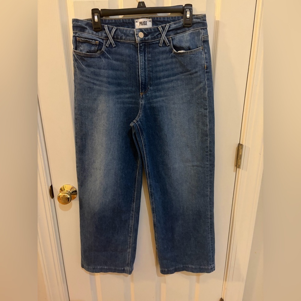 PAIGE Women's Nellie Wide Leg Blue Jeans Size 30